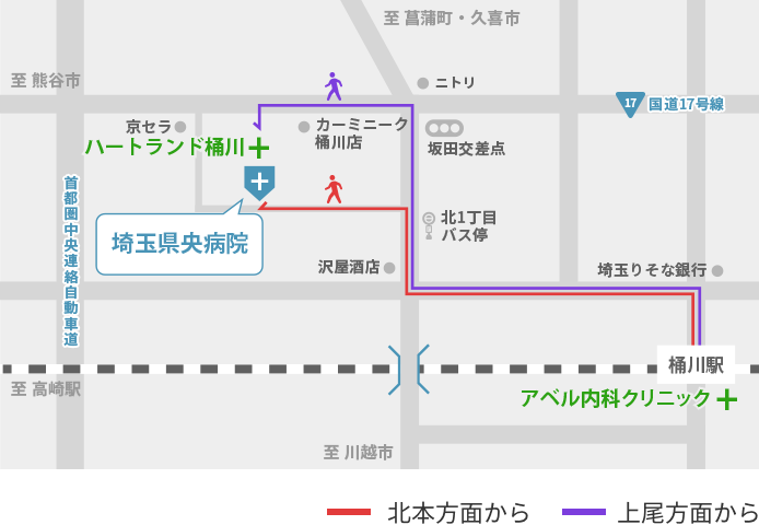 病院付近案内図